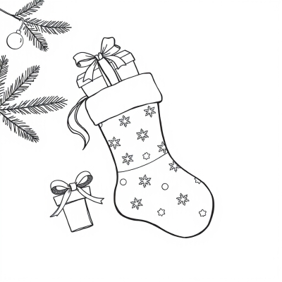 Christmas Stocking with Gifts