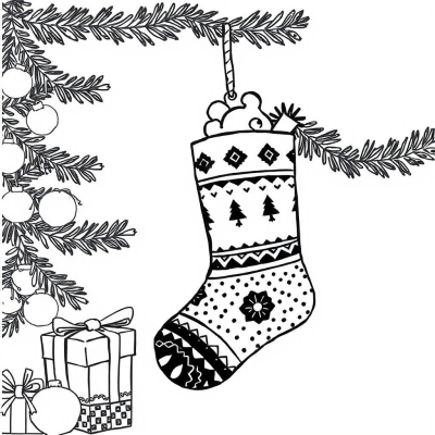 Christmas Stocking with Patterns