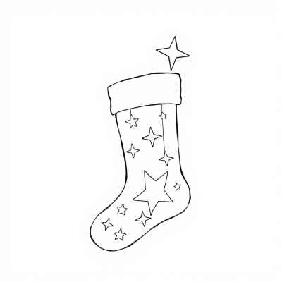 Christmas Stocking with Stars