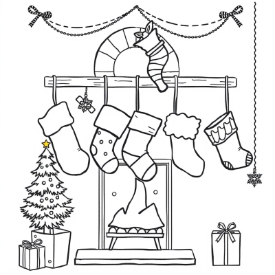 Christmas Stockings Hang on the Wall
