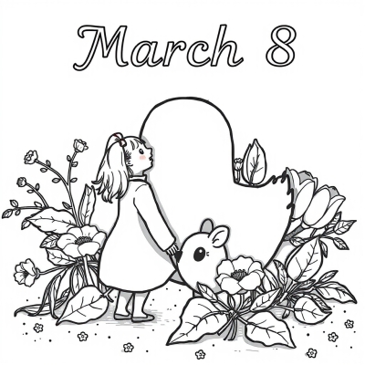 Intricate Greeting Card for March 8
