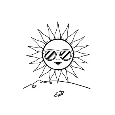 Cool Sun with Sunglasses