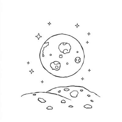 Cute Patch Moon