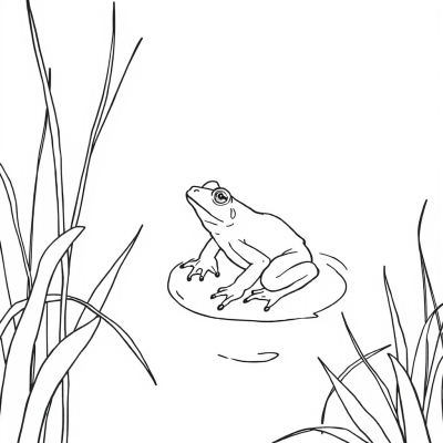 Frog in the Reeds