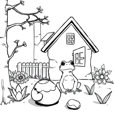 Frog Next to a House
