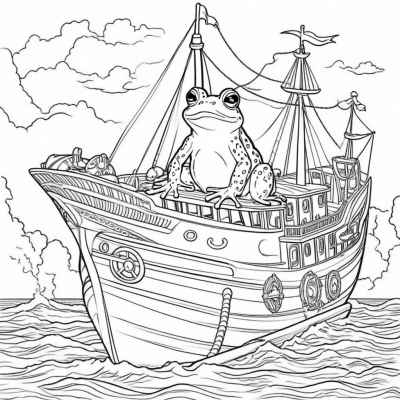 Frog on a Boat