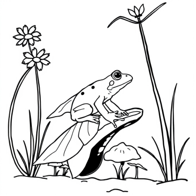 Frog on a Fly Agaric