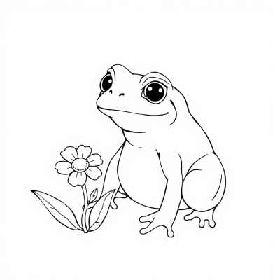 Frog with Flower