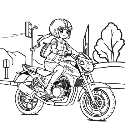Girl on a Motorcycle
