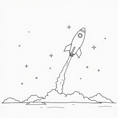 Giant Rocket Launches into Space