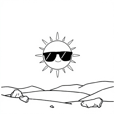 Simple Sun in Sunglasses