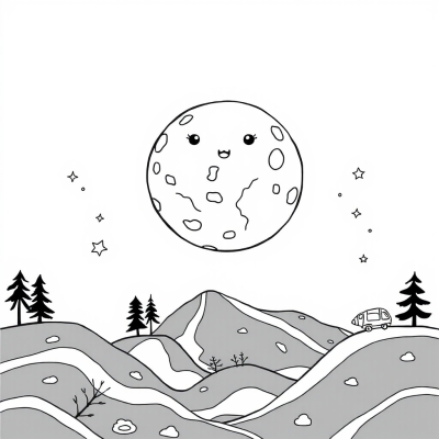 Kawaii Moon for Kids