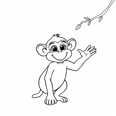 Monkey Waving Paw