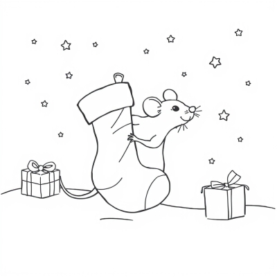 Mouse and Christmas Stocking