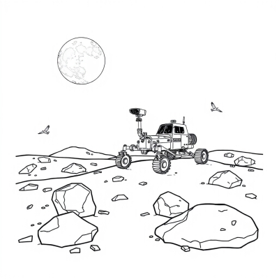 Lunar Rover on the Moon