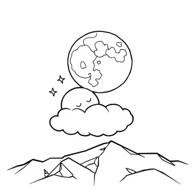 The Moon Sleeps with the Cloud