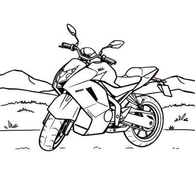 Motorcycle on One Wheel