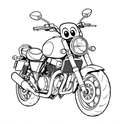 Funny Eyed Motorcycle