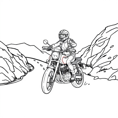 Biker on a Rocky Road