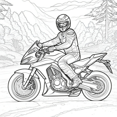 Racing Motorcyclist
