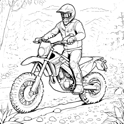 Racer on a Dirt Bike
