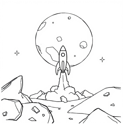 Rocket Launching from the Moon