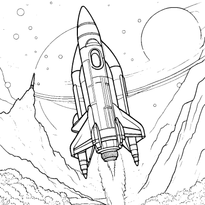 Saturn V in Space