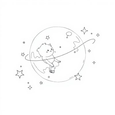 Simple Moon Among Stars