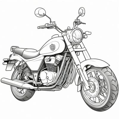 Simple Police Motorcycle