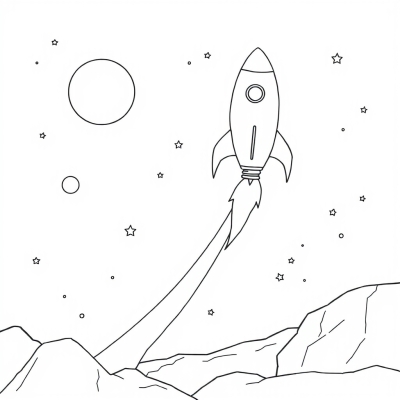 A Simple Rocket Flying in Space