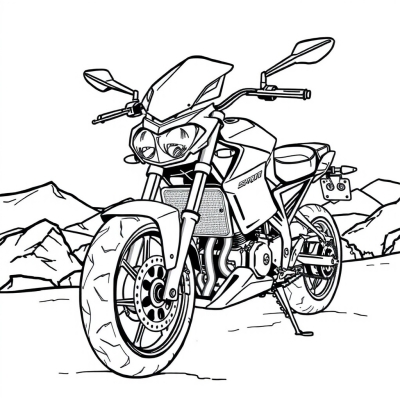 Simple Sports Motorcycle