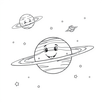 Smiling Planets of the Solar System