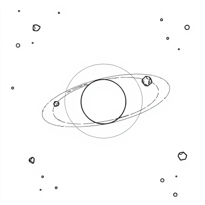 Solar System Map with Asteroid Belts