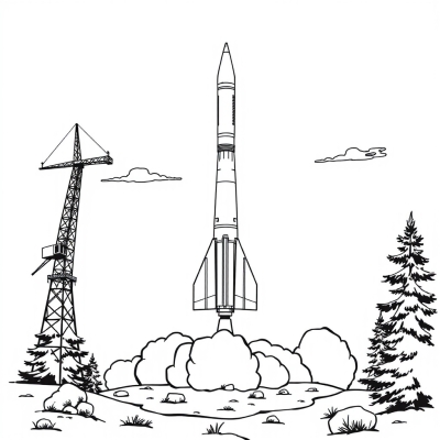 Soviet Soyuz Rocket Launching