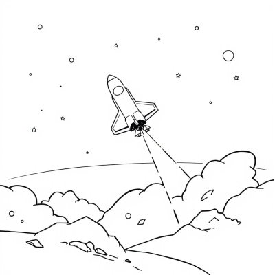 Space Shuttle Takes Off