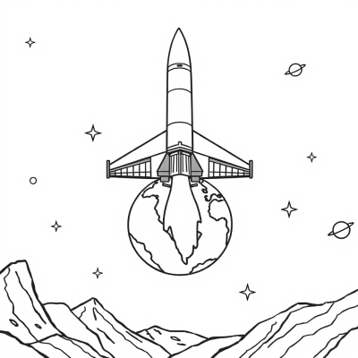 SpaceX Spaceship over Earth