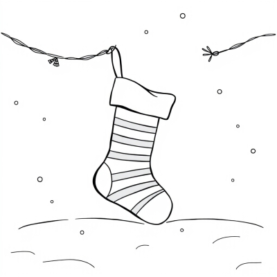Striped Christmas Stocking