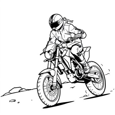 Stunt Rider on a Motorcycle