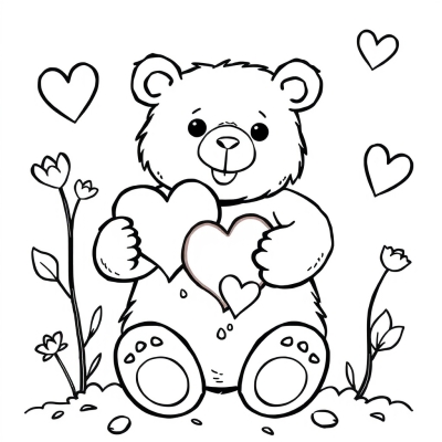 Bear with Hearts for March 8