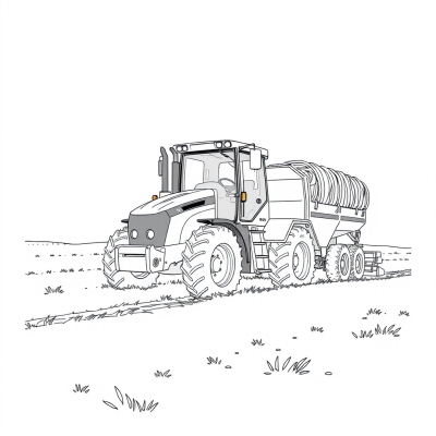 Tractor Hauling Hay