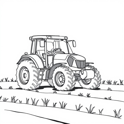 Tractor on a Farm Field
