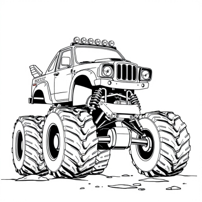 Aggressive Monster Truck
