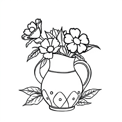 Flowers in a Pitcher for Mother's Day