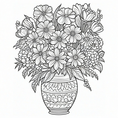 Mother's Day Vase and Flowers