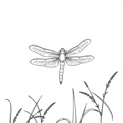 Dragonfly Flies During the Day