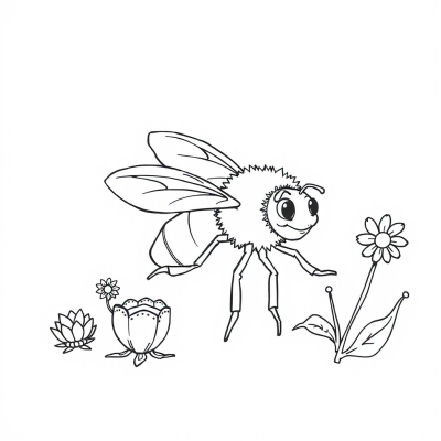 Hardworking Bee for Toddlers
