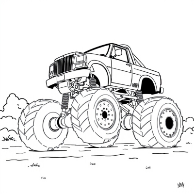 Huge and Tall Monster Truck