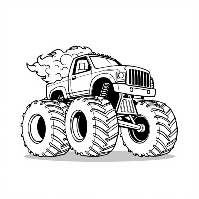 Fiery Monster Truck
