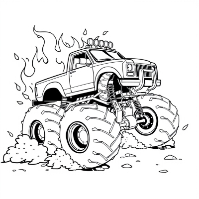 Monster Truck on Fire