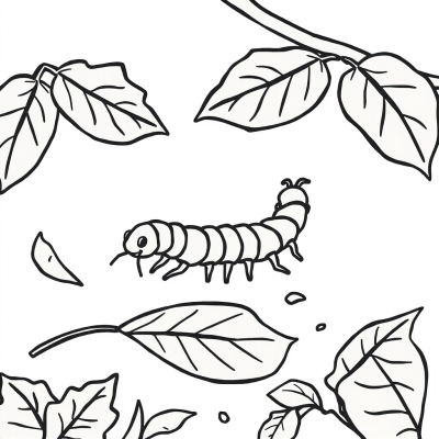 Centipede Eating Fallen Leaves
